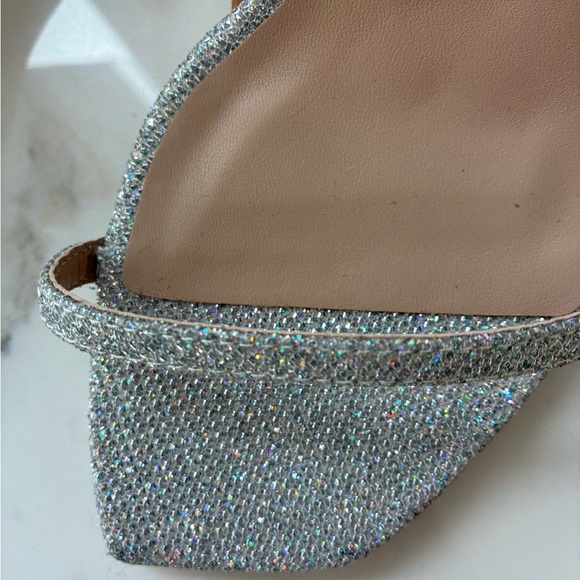 Stuart Weitzman Glittering Silver Heels - Picture 8 of 11